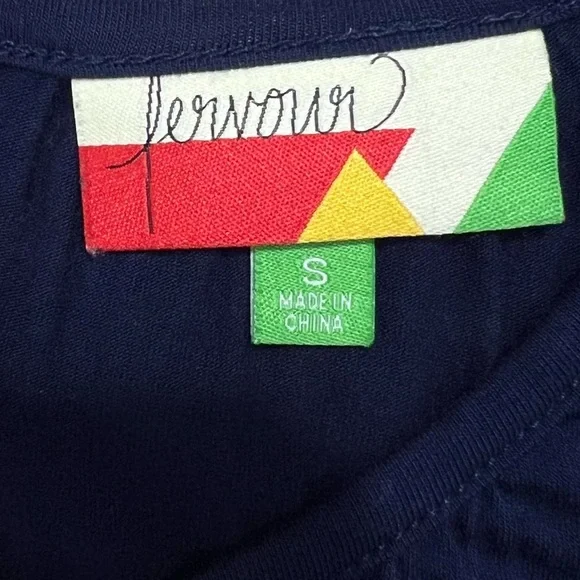 Modcloth Fervour Navy Blue Sleeveless Top With Keyhole Accent Size Small - Picture 5 of 8